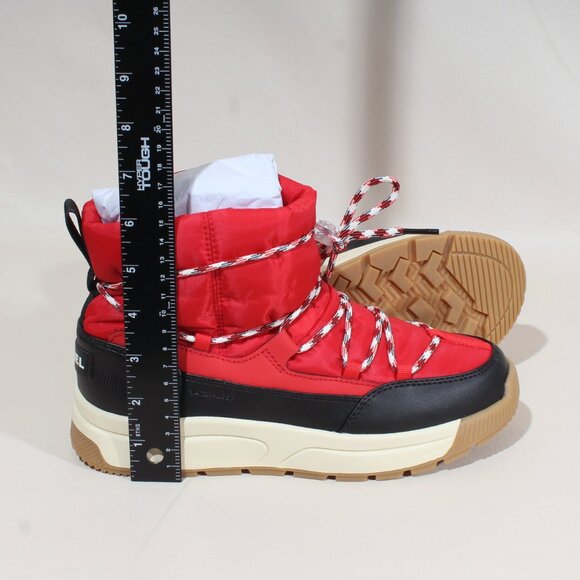 Womens SOREL Whitney III Red Size 7.5 Mid Waterproof Casual Slip On Boots - Picture 7 of 8